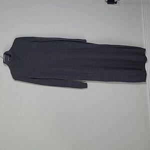 Joseph  Tricot Charcoal Long Sleeve Wool Dress Size M